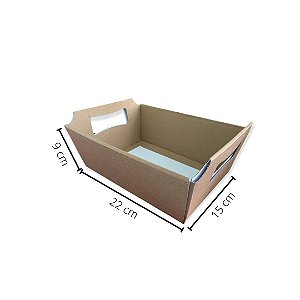 Cesta de Papel P - Kraft - 22x15x9 cm (10 unidades)
