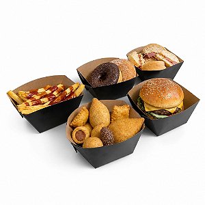 Caixa Canoa Para Porções Fritas - 8x7x5,5 cm - 50 unidades