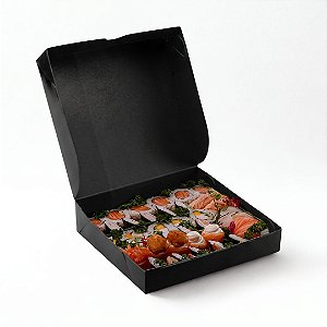 Caixa Delivery Preta Impemeável - 27x27x6 cm (25 unidades)