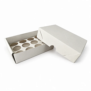 Caixa Para 12 Brigadeiros (Com Berço) - 10 Unidades