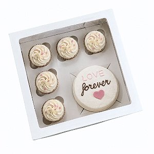 Caixa Para 1 Mini Cake + 5 Cupcakes - Pacote 10 unidades