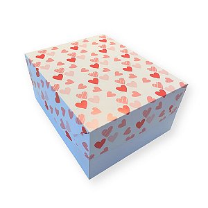 Caixa Bolo Coração - 31x25x12 cm - 10 unidades