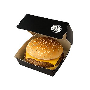 Caixa Para Hambúrguer Impermeável - 10x10x7 CM - 200 unidades - Já Vem Montada