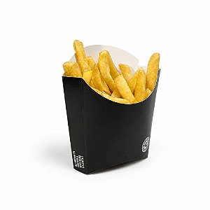 Embalagem Para Batata Frita - Preto - 50 Unidades