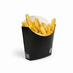 Embalagem Para Batata Frita - Preto - 50 Unidades