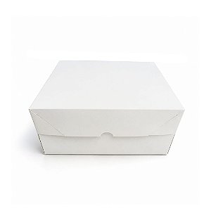 Caixa Para Bolo Branca - 27x27x11 cm - 10 unidades