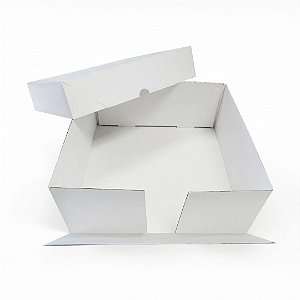 Caixa Para Bolo Branca - 27x27x11 cm - 10 unidades