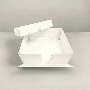 Embalagem Para Bolo Branca - 29x29x14 cm - 10 unidades