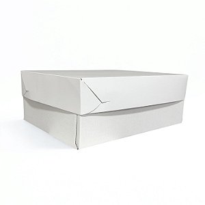 Caixa Para Bolo Branca - 34x34x14 cm - 10 Unidades