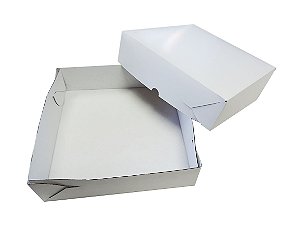 Caixa para Salgados Branca 40x39x6cm - Pacote com 10 Unidades