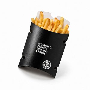Embalagem para Batata Frita Delivery - Preto - 50 Unidades