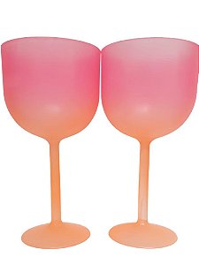 Taça de Gin Fosca Bicolor Rosa Laranja de 500 ml