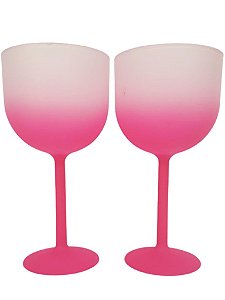 Taça de Gin Fosca Degrade Rosa de 500 ml