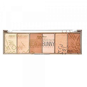 Paleta de iluminador e bronze Pocket Beach Bunny Ruby Rose