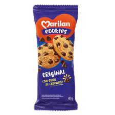 BISCOITO MARILAN 40G COOKIES ORIGINAL COM GOTAS DE CHOCOLATE