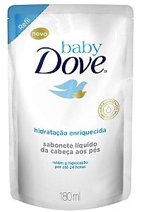 Sabonete Liquido Dove Baby 180Ml Hidratação Enriquecida Refil