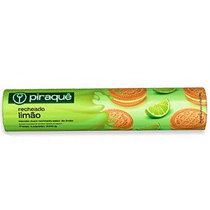 BISCOITO PIRAQUE 160G RECHEADO LIMAO