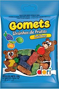 JUJUBAS GOMETS 100G URSINHOS DE FRUTAS