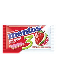 CHICLETE MENTOS 8,5G MORANGO MAÇA E FRAMBOESA