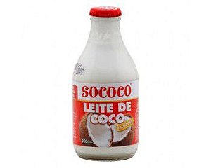 LEITE DE COCO SOCOCO 200ML TRADICIONAL VIDRO