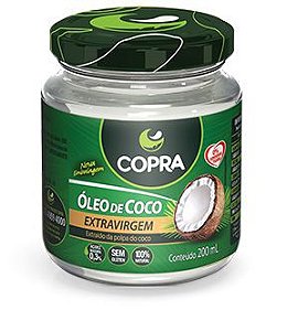 OLEO DE COCO EXTRA VIRGEM 200ML COPRA