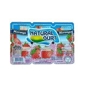 BEBIDA LACTEA NATURAL GURT 510G MORANGO C/6UNDS