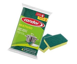 Esponja Condor Limpeza Pesada Leve 4 Pague 3