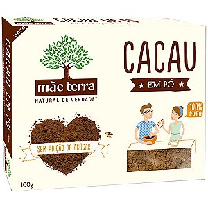 CACAU PO S/ACUCAR MAE TERRA 100G