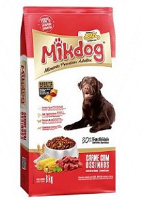 RAÇAO MIKDOG 1KG ADULTOS C/OSSINHOS