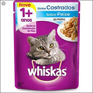 WHISKAS P/GATOS 85G G.CASTRADOS PEIXE