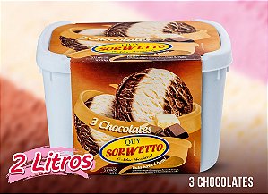 SORVETE QUY SORWETTO TRES CHOCOLATES 2L