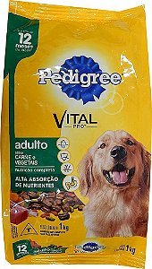 RACAO P/CAES 1K PEDIGRE CARNE E VEGETAI