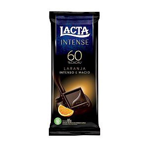 CHOCOLATE LACTA 60% CACAU LARANJA 85GR