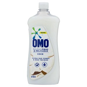 SABAO LIQUIDO OMO 900ML ROUPAS DELICADAS COCO