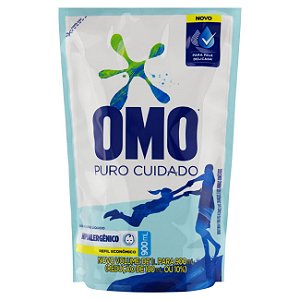 SABAO LIQUIDO OMO 900ML PURO CUIDADO SACHE