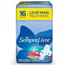 ABSORVENTE SEMPRE LIVRE ADAPT PLUS C/ABAS SUAVE C/16UNDS