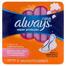 ABSORVENTE ALWAYS C/ABAS SUAVE C/8UNDS