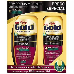 KIT SH+COND NIELY GOLD 275/175ML OLEO DE RICINO