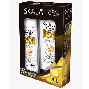 KIT SHAMPOO E CONDICIONADOR  SKALA 650ML KERATINA