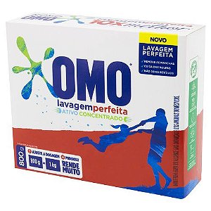 SABAO EM PO OMO 800G LAVAGEM PERFEITA CX