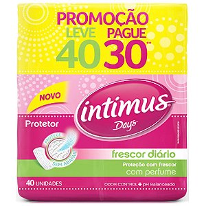 PROTECAO DIARIO INTIMUS DAYS LEVE 40 PAGUE 35 COM PERFUME