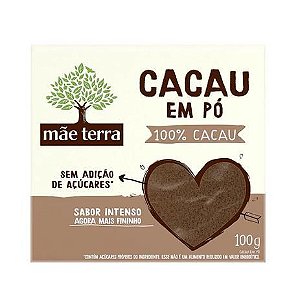 CACAU EM PO MAE TERRA 100G SEM ACUCAR