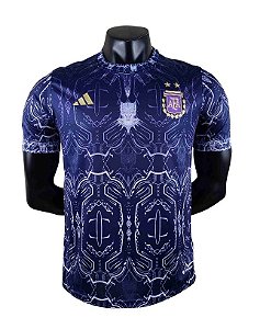 Camisa Adidas Argentina Pantera Negra Blue/Gold 2022/23 [Versão: Torcedor]