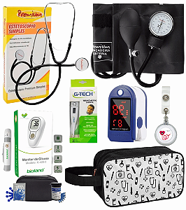 Kit Material Enfermagem Premium Com Necessaire Para Estágio
