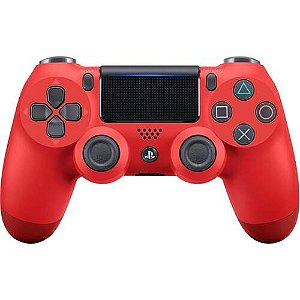 Usado Controle PS4 Dualshock 4 Sem Fio Vermelho - Sony