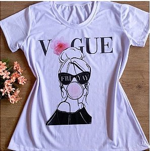 T-shirt feminina Vogue , baby look , blusinhas e camisetas