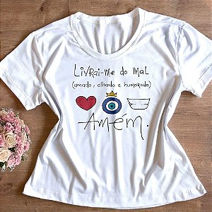 T-shirt feminina Oração Tumblr, baby look , blusinhaS
