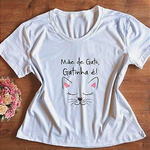 T-shirt feminina Cat Tumblr, baby look , blusinhas