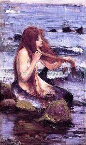 Quadro Pintura Tela william sereia waterhouse copiar 5504