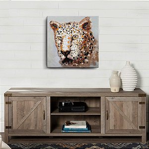 Quadro Pintura Tela leopard Quarto Pintado a Mão 3D 5116